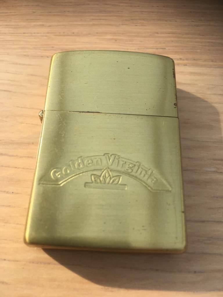 Golden Virginia Zippo Lighter – Gold, Good Condition