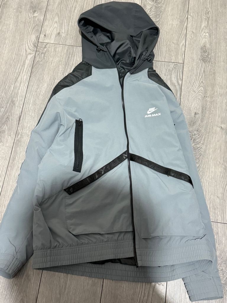 Nike Air Max Hooded Jacket XL – Grey, Good Condition