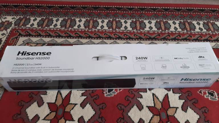 Hisense HS2000 2.1 Sound Bar Boxed - Slight Fault