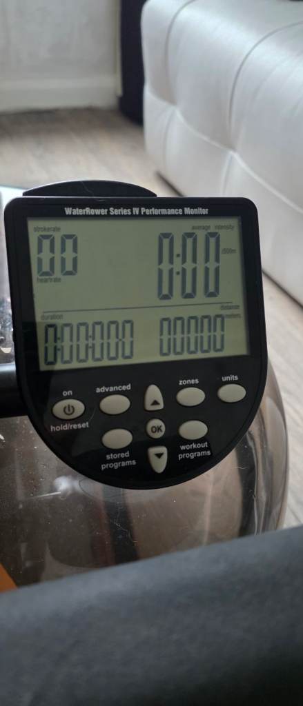 WaterRower S4 Rowing Machine with Performance Monitor + Bluetooth ComModule