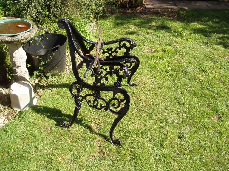 Cast Iron 'Lions Head' Garden Bench Ends.