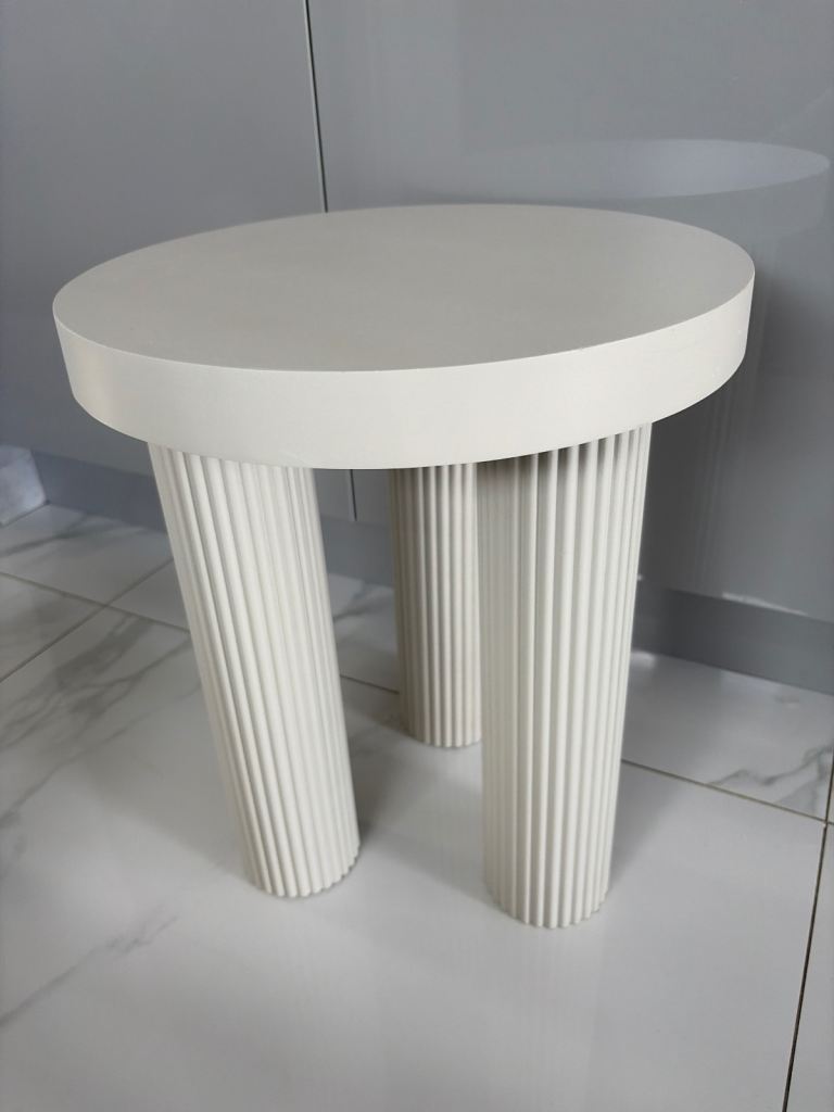 Stylish beige  Round Side Table / Stool