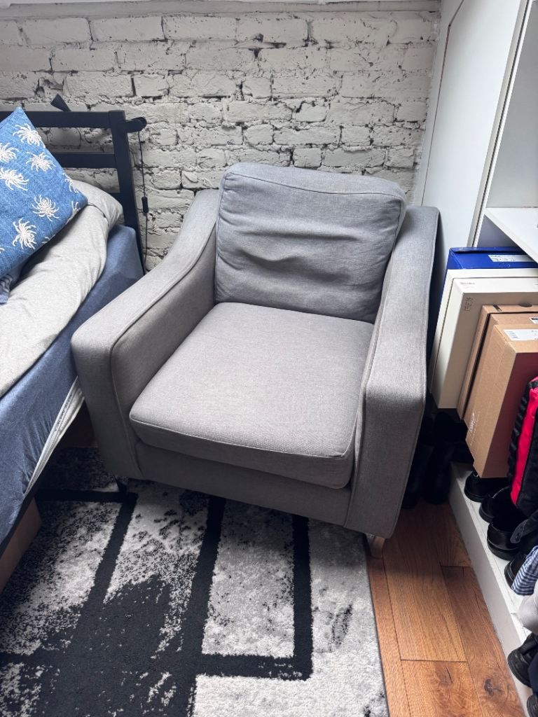 Grey Armchair - Comfortable & Stylish