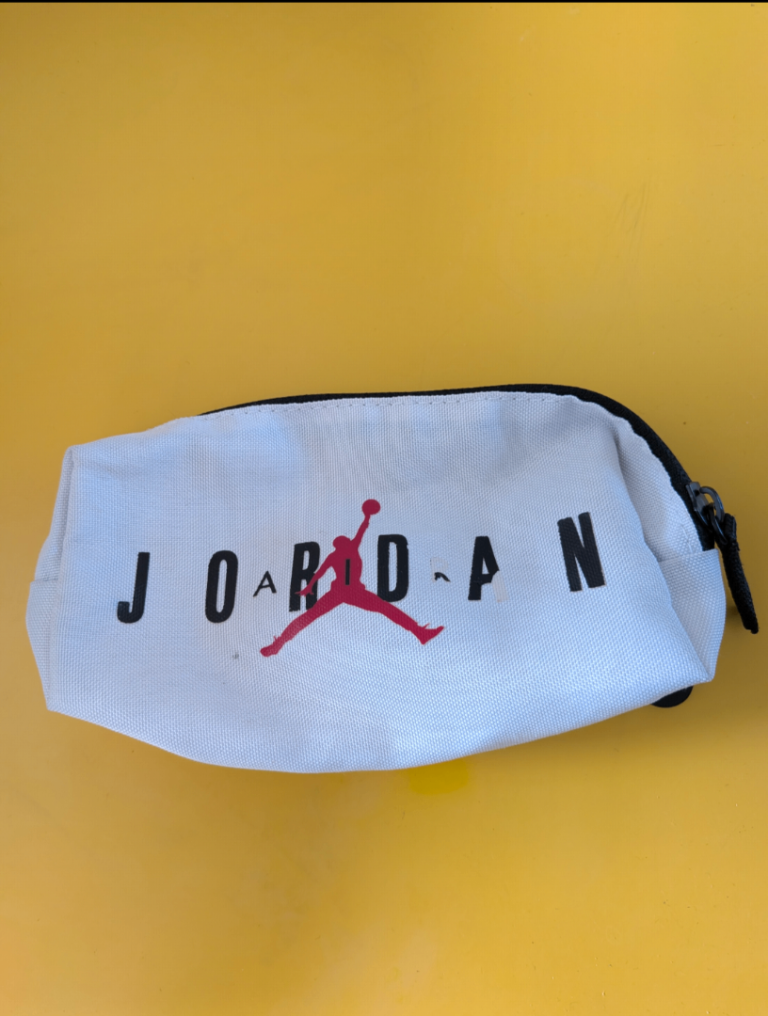 Air Jordan Pencil Case / Small Bag – White, Good Condition