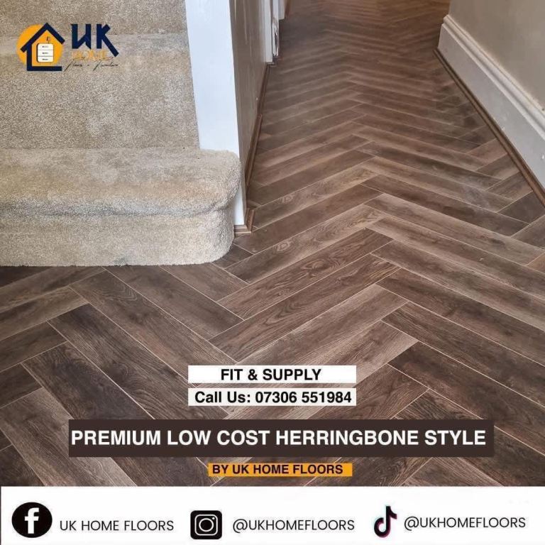 Low cost herringbone flooring 