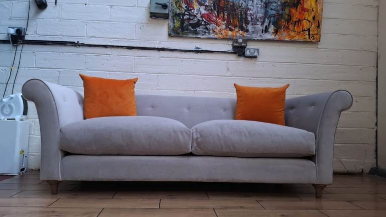 Loaf Chester large sofa in dove grey clever velvet RRP £2500
