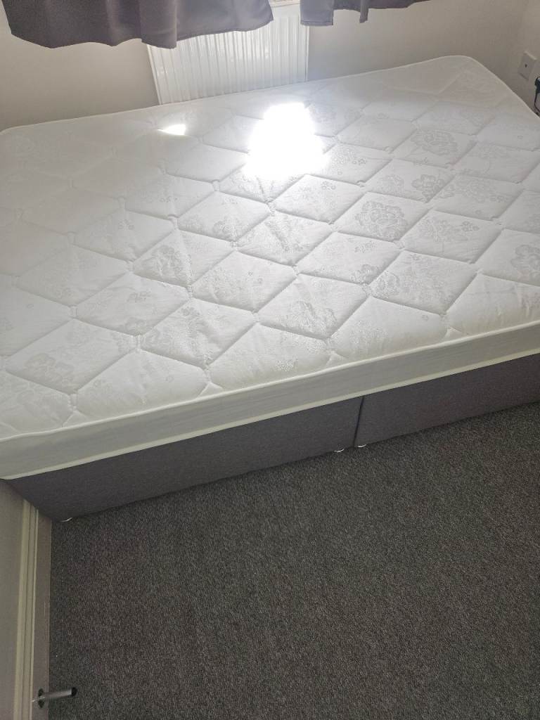 Large divan double bed and matress