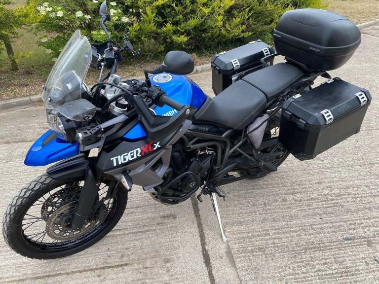 2015 65 TRIUMPH TIGER 800 XCX BLUE FULL LUGGAGE ABS ENDURO ADVENTURE TOURER