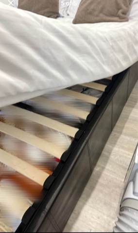 Black Double Bed Frame with Slats – Good Condition | in