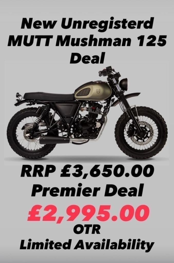 New Unregistered MUTT Mushman 125 Motorcycle with Warranty 