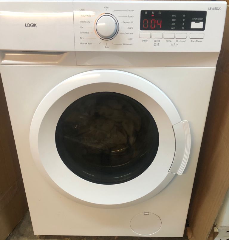 Logik 8kg,1400 spin all in one washer dryer. Model L8W5D20