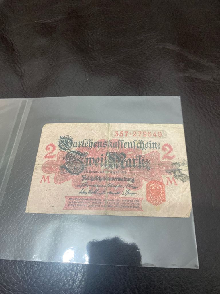 Vintage German 2 Mark Banknote – Collectible
