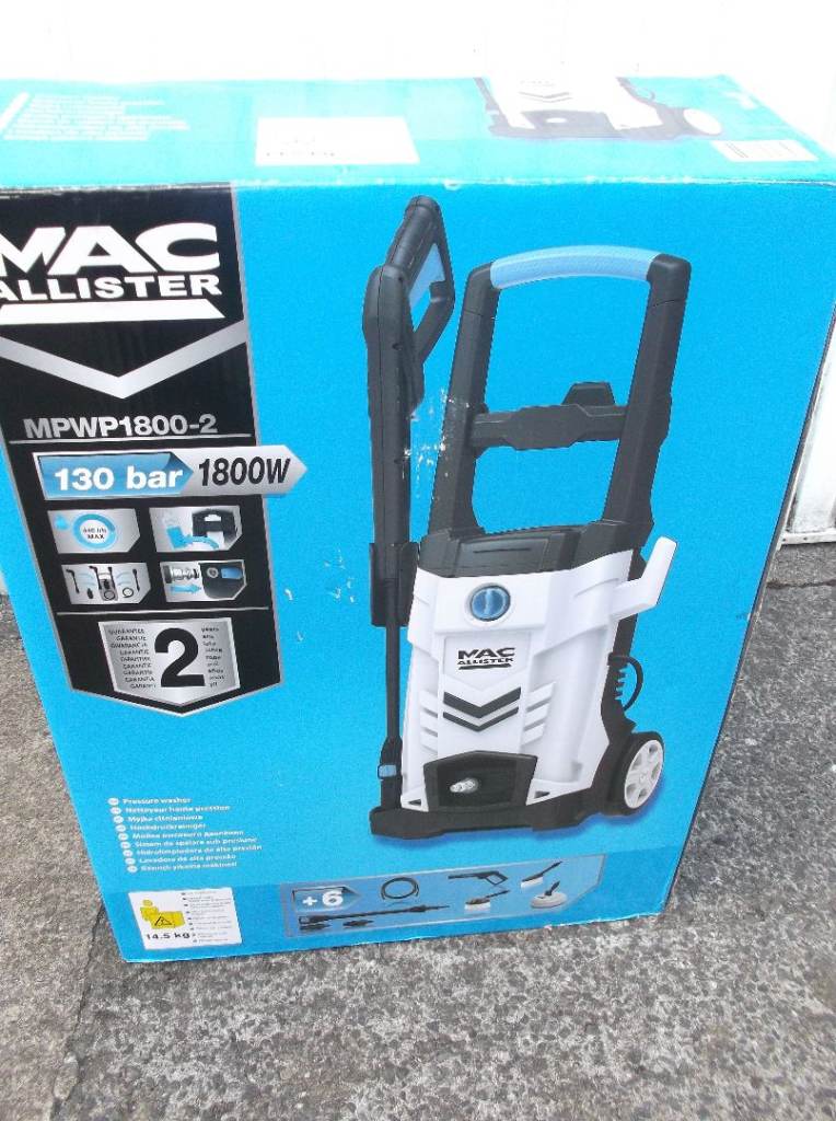 Mac Allister MPWP1800-2 Pressure Washer 130 bar 1800W – New in Box
