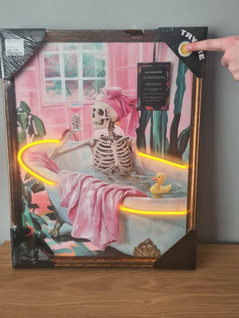 Led skeleton wall art