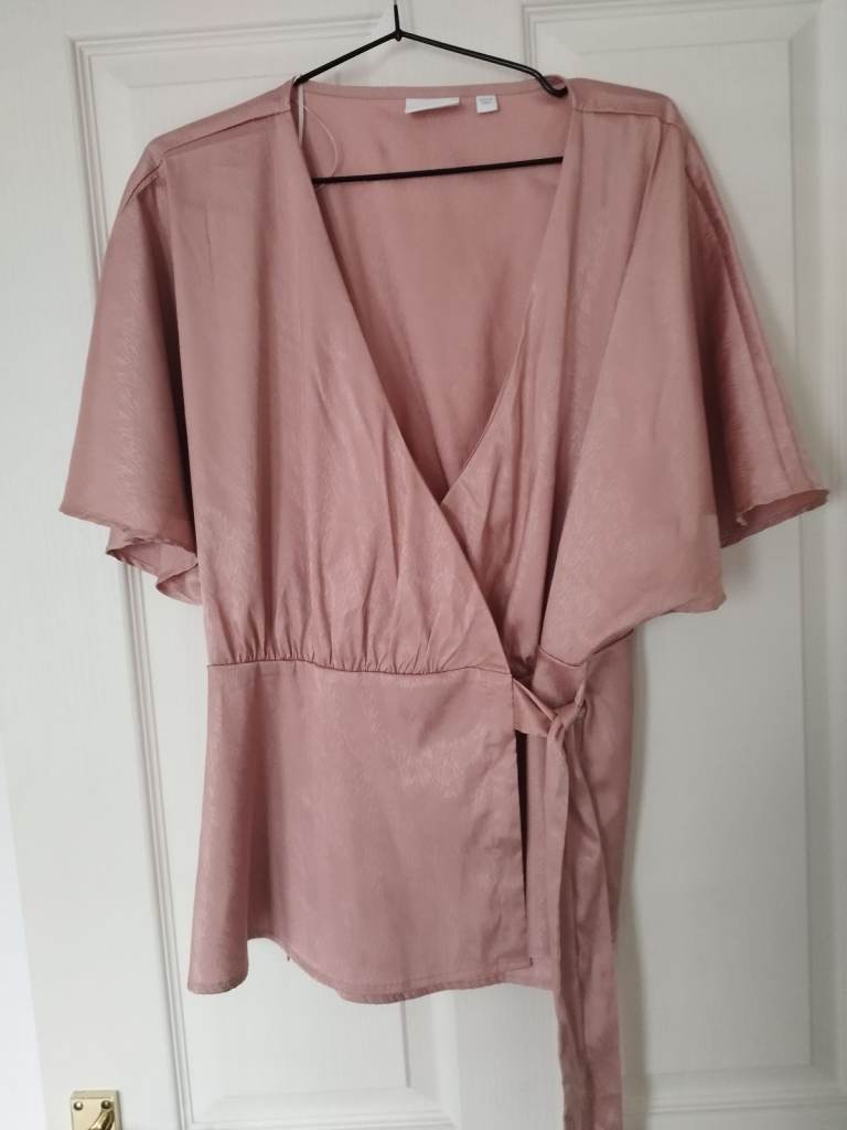 Pink Satin Wrap Top 16
