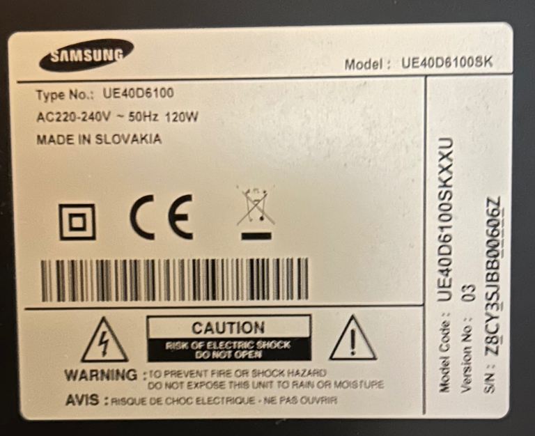 Samsung 40” TV for sale