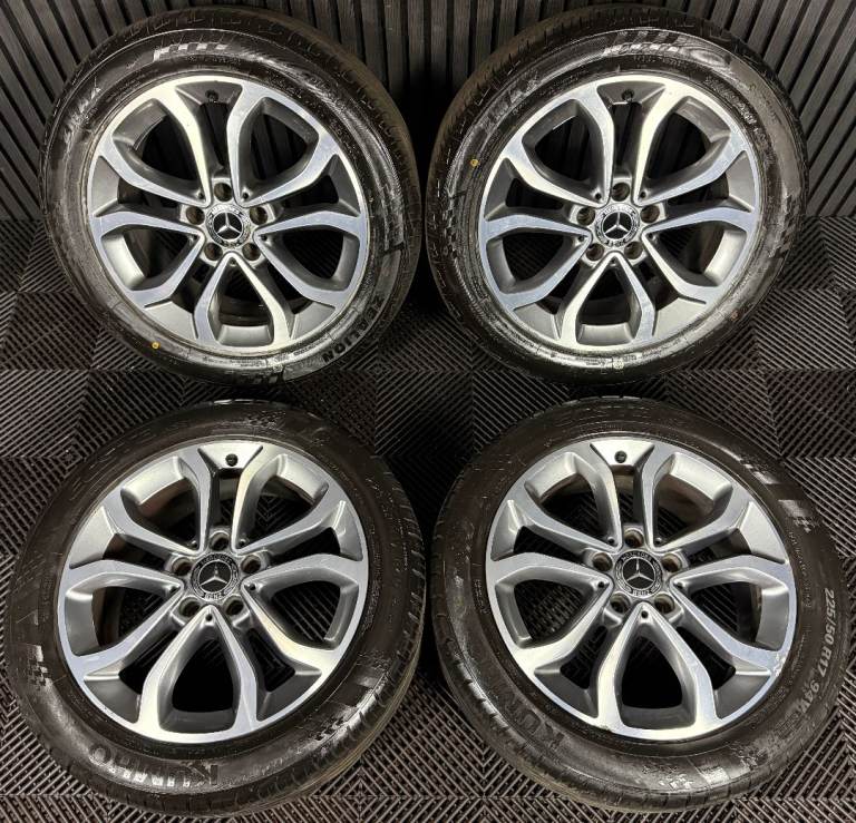 17" GENUINE MERCEDES C CLASS W205 GREY DC ALLOY WHEELS TYRES ALLOYS