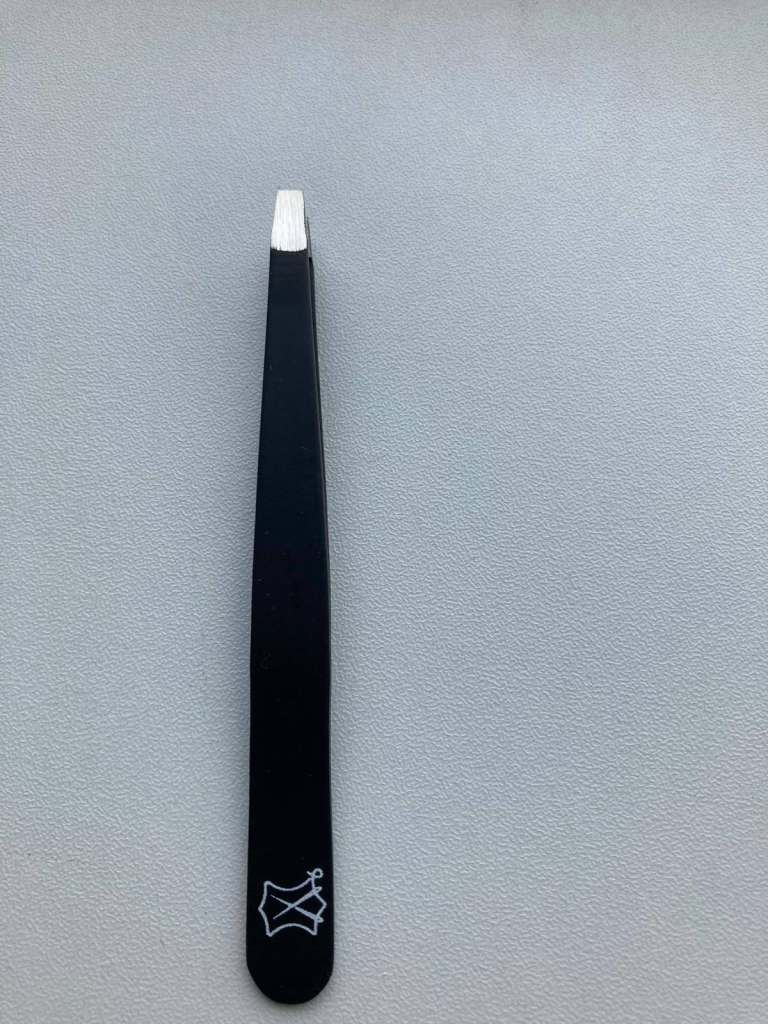 image for Neon black Stainless Steel Mini Slant Tweezer pack of 2