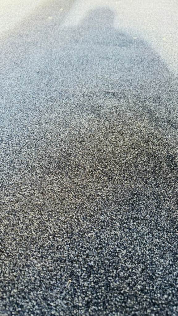 Brand New Carpet Remnant off-cut piece – Blue with Felt Backing – 480 x 116cm – £50