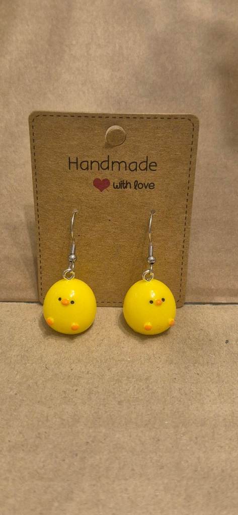 Easter chick earrings 
