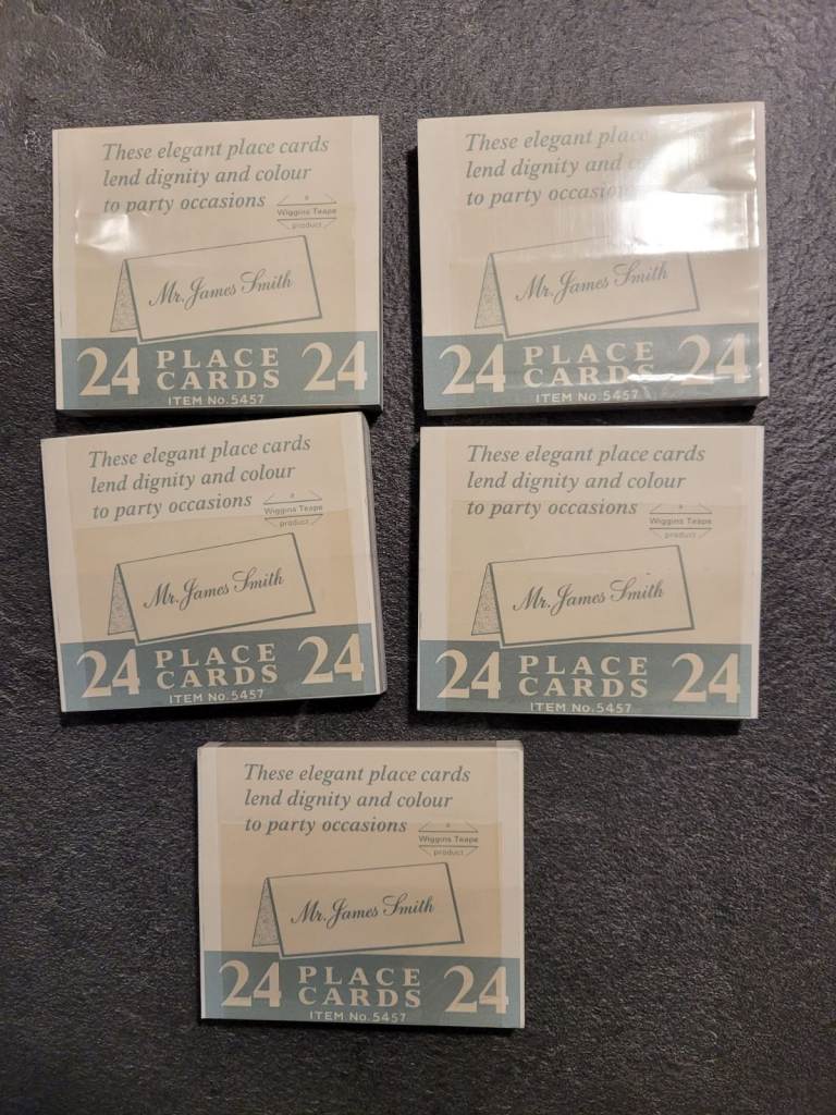 Placecards for table setting - 5 packs of 24