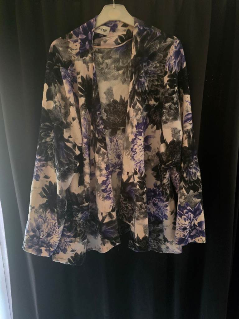 George Floral Open-Front Cardigan / Lightweight Jacket