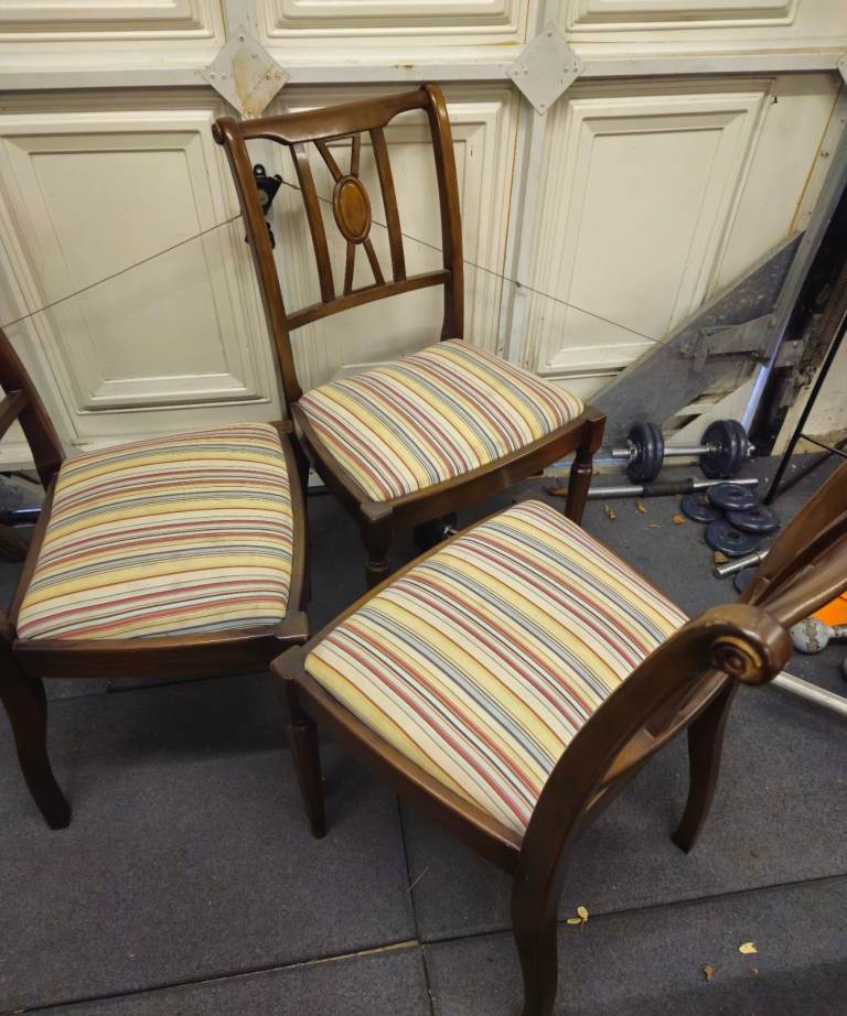 image for Antique Wooden Mahogany Chairs three pieces. Price for all or offers for individual