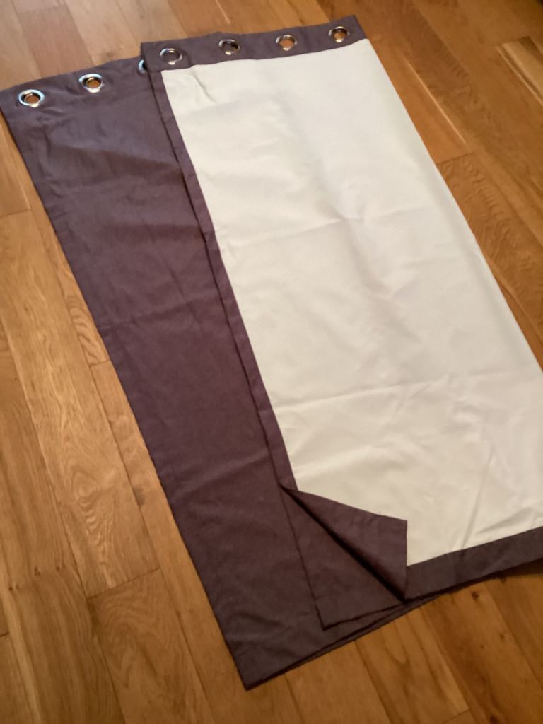 Pair of purple curtains 