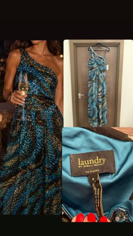 laundry by shelli segal one shoulder dress Laundry by Shelli Segal Asymetric One