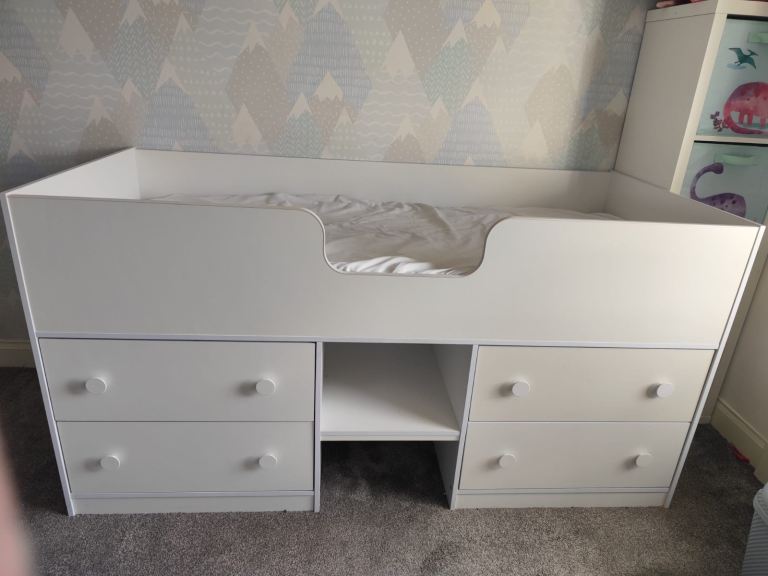 Mid sleeper frame with drawers 