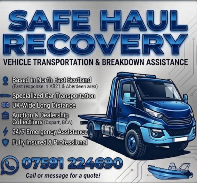 Professional Car & motor Transport – 24/7 Recovery – Aberdeen & North East