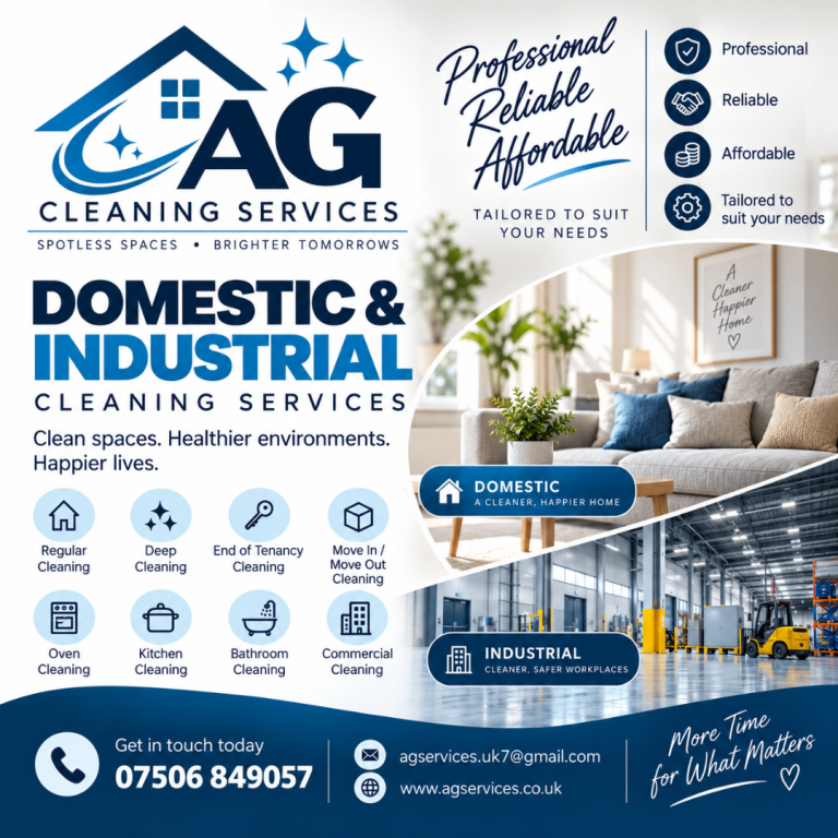 Professional Domestic & Industrial Cleaning Services | AG Cleaning Services