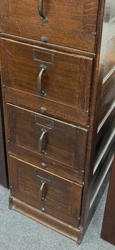 Antique Oak Filing Cabinet – Vintage Office Storage (Free Delivery) 