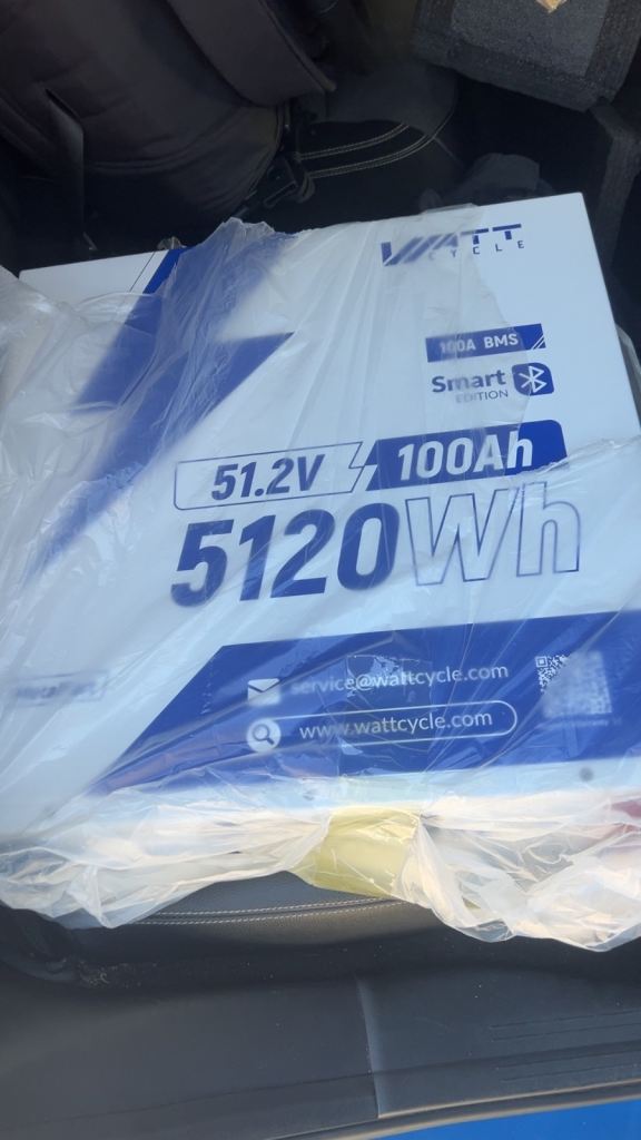 WattCycle 51.2V 100Ah LiFePO4 Battery 5120Wh Smart BMS