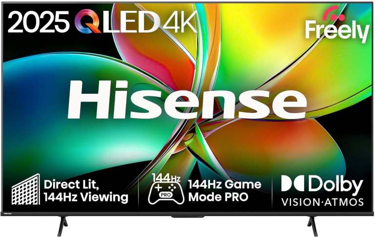 Hisense 55E78QTUK PRO 55 inch 4K Ultra HD 144Hz QLED TV