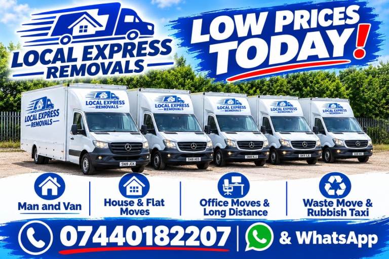 FROM £40/MAN & VAN/House Move & Flat Moves/Office Moves & Long Distance/Waste Move & Rubbish Taxi.