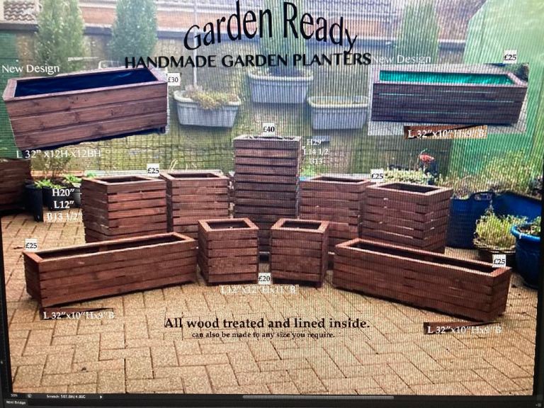 Handmade Wood preserved Garden Planters