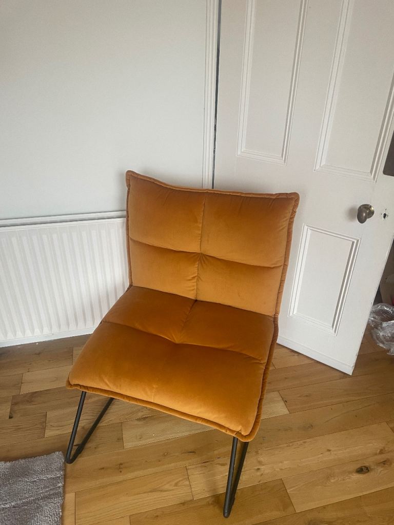image for Mid century chair - orange 