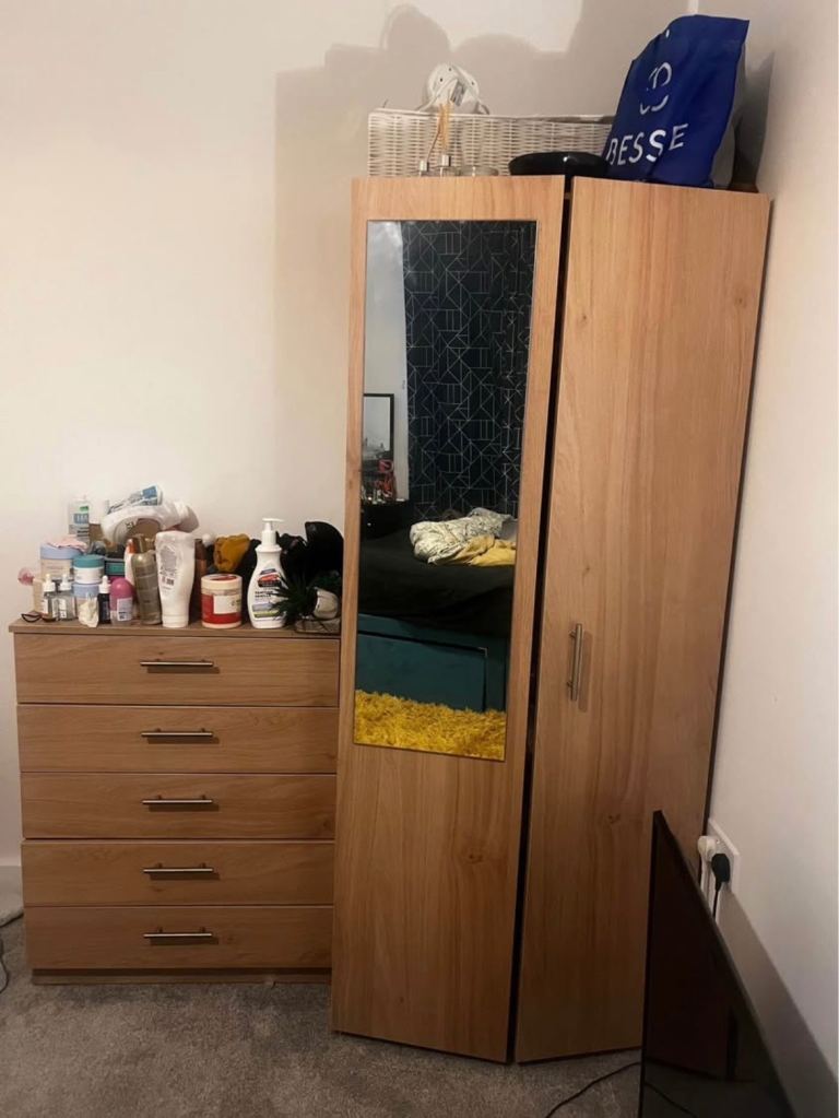 Real Oak Wardrobe set