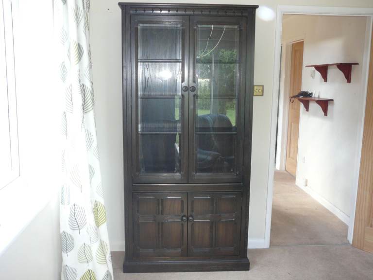Ercol Dark wood Display Cabinet