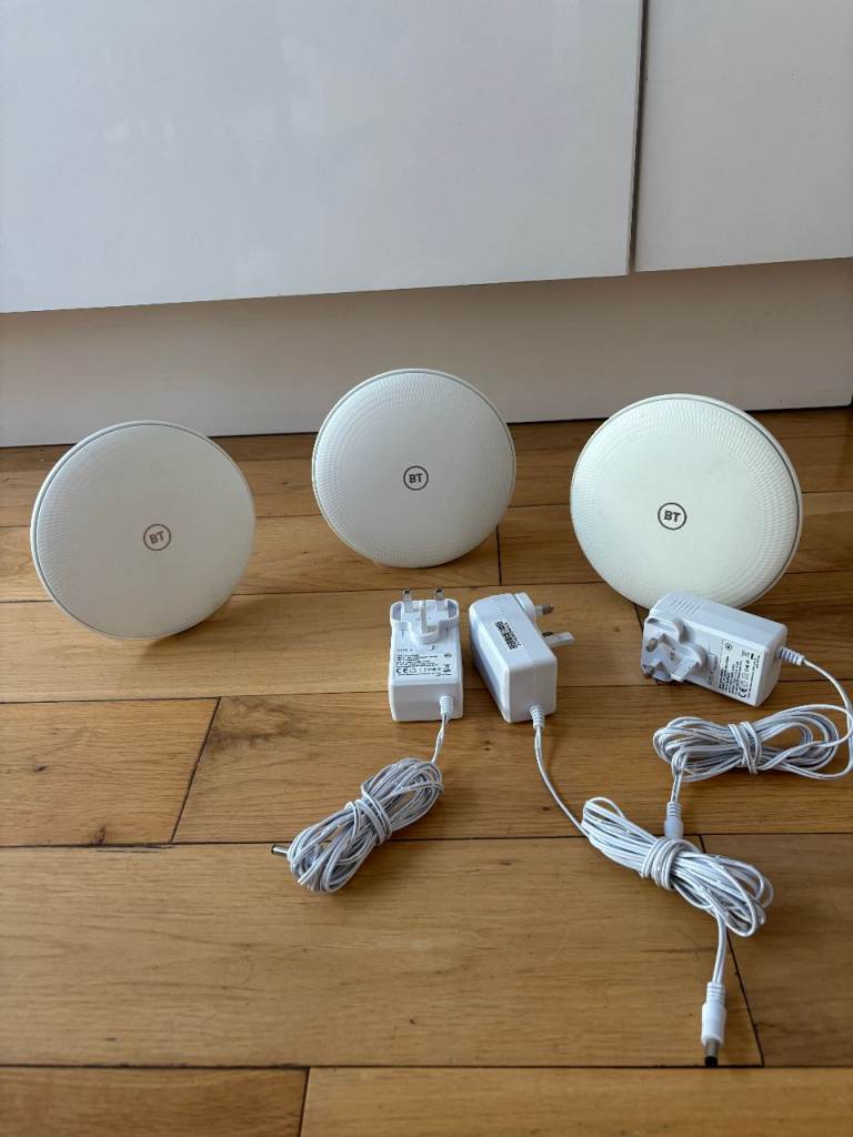 BT Whole Home Wi-Fi 3 Discs with Power Adapters