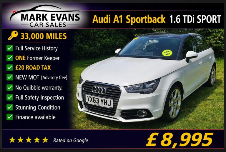 2013 Audi A1 1.6 TDI Sport 5dr HATCHBACK Diesel Manual