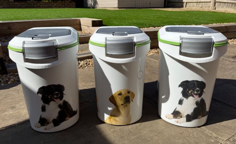 3 x Curver Dry Dog Food Containers 12kg (35L) 