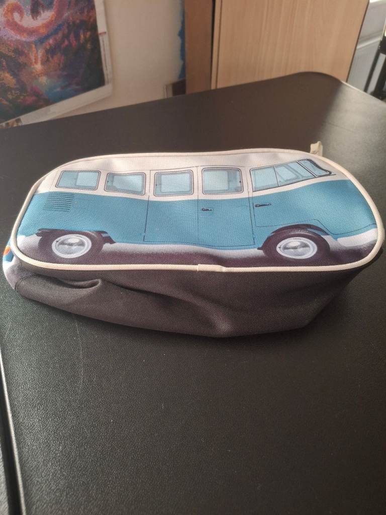 VW Camper Van Wash Bag / Pencil Case – Blue, Good Condition