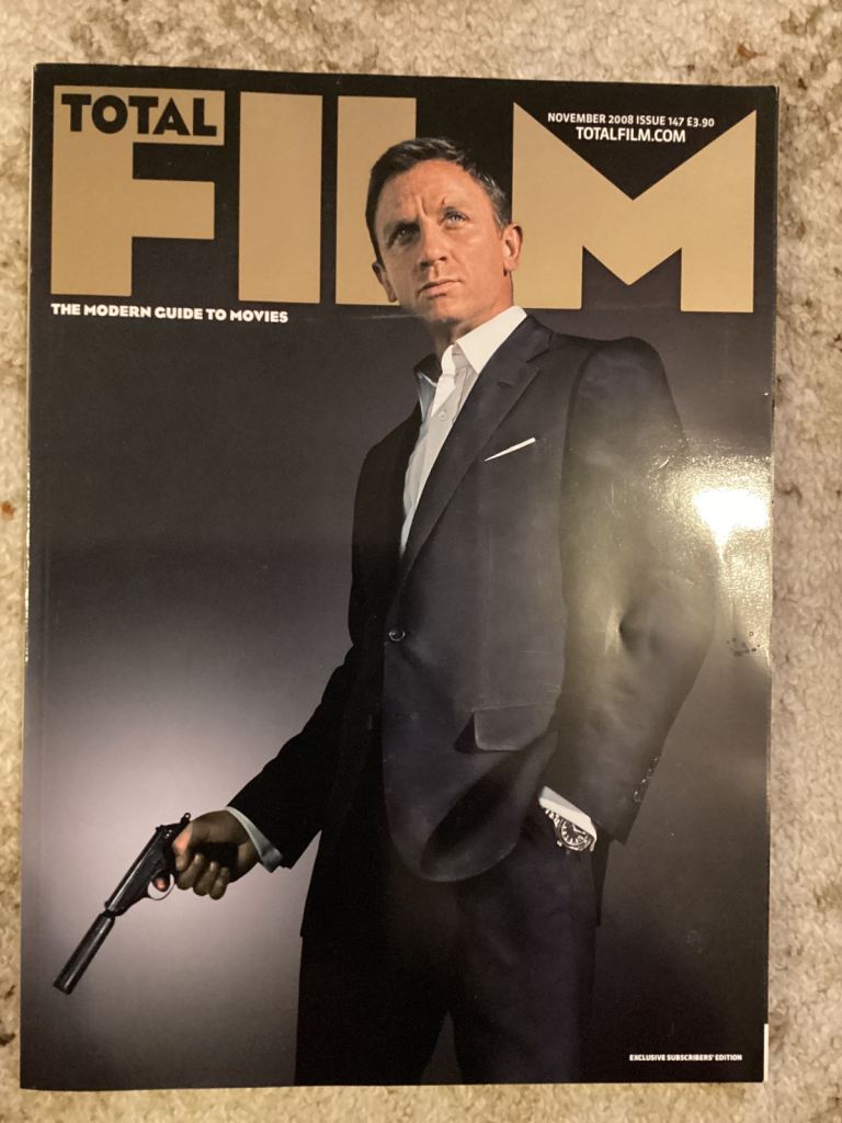 Total Film Magazine dated November 2008 with Daniel Graig as James Bond Cover