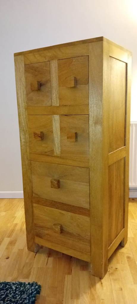 Mango Wood TV Unit, Tall Drawers & Sideboard