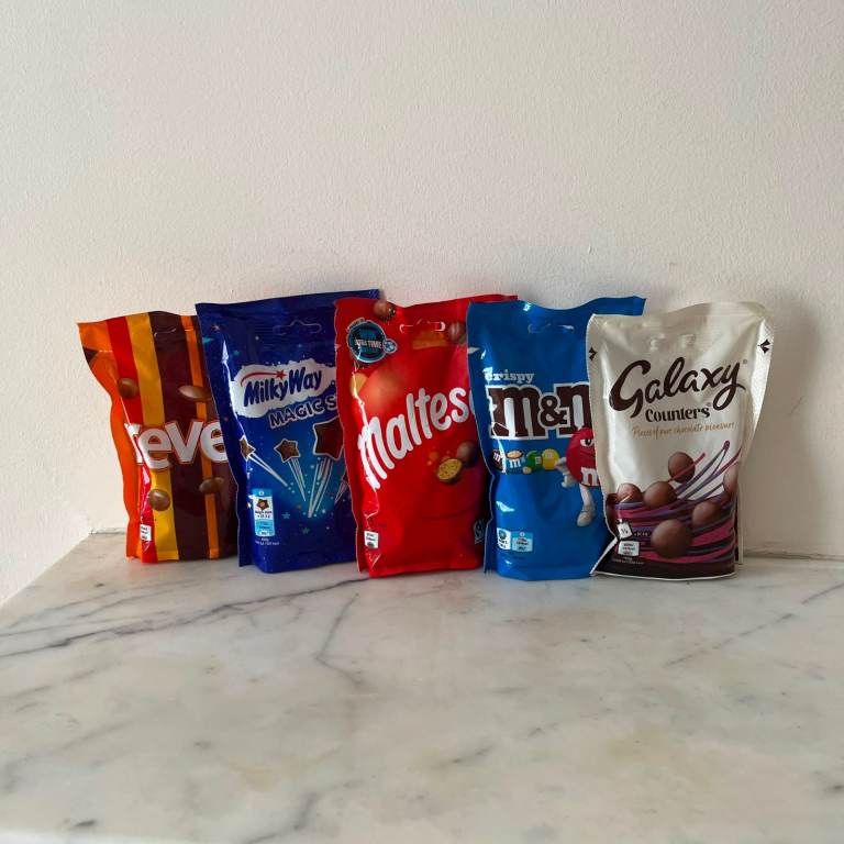 Selection of New Chocolate Bags - Revels, Milky Way, Maltesers, M&M's, Galaxy