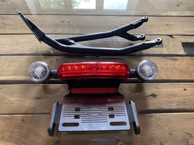 Harley Davidson sportster s rh1250 number plate holder and lights, brand new
