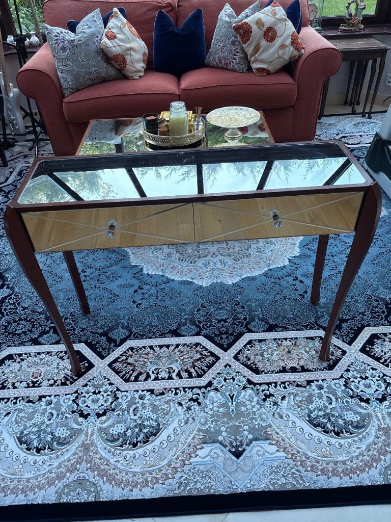 Laura Ashley mirrored side table 