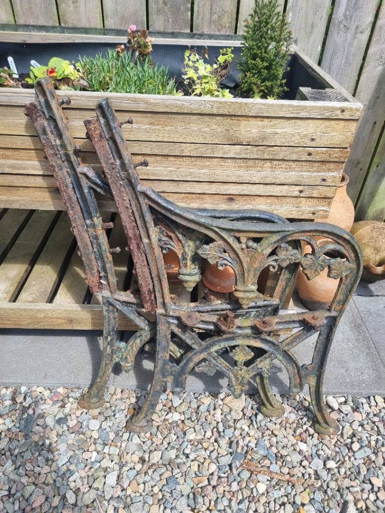 Wrought iron bench ends